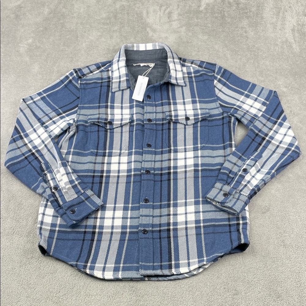 NEW Outerknown S Men's 100% Organic Cotton Blue Blanket Shirt Womens M/L